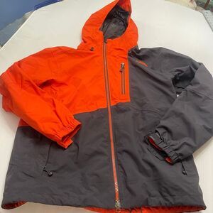 The North Face Men’s Cryptic Hyvent Orange Grey Waterproof Jacket Size Large